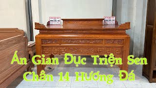 🌿 Mẫu Án Gian Đục Triện Sen Chân 14 Gỗ Hương Đá + Nhất Cấp Siêu Vip Hoàn Thiện Kỹ