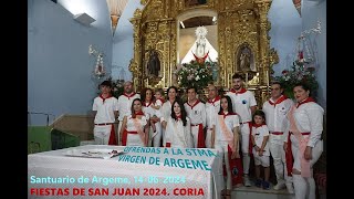 San Juan 2024 Coria. Ofrendas a la Stma. Virgen de Argeme. Edición correcta.