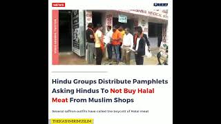 Hindu groups distributing pamphlets to Hindus not to buy Halal meat from muslim shops