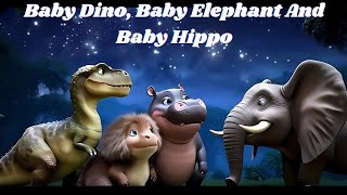 Baby Hippo, Baby Dino And Baby Elephant Fun Playing Song!