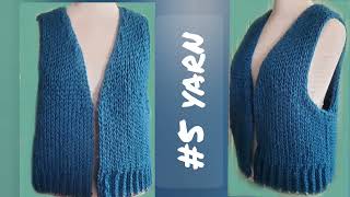 The Ultimate Loom Knitted Bulky Vest-free pattern