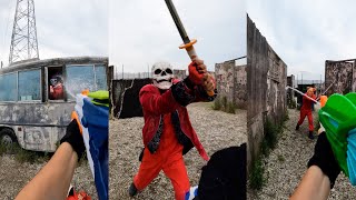 Nerf War | VS Skull Man ( Nerf First Person Shooter / Vertical Video)