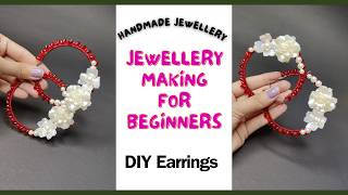 handmade earrings | handmade jewellery | hoop earrings making at home #trending #craft #viral #diy