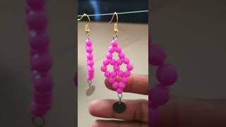 Diy simple and easy beaded Earrings #viralvideos #viralshorts #youtubeshorts #beadedearring