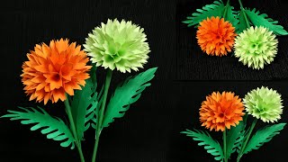 Simple paper flowers, easy way to make paper flowers, craft flower making with paper, paper crafts