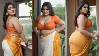 [4K] Beautiful Ai art Saree Color and all stylish plus size | Design for Women of plus  Size Prat 46