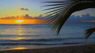 Waves mood and Music - Sunset at beach ( Hawaii) -HD