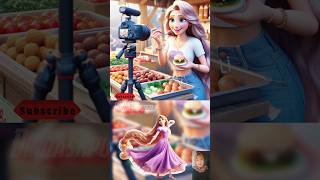 The princesses becomes food vlogger ❤️ #princess #disney #shorts