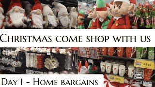 Christmas come shop with us - home bargains