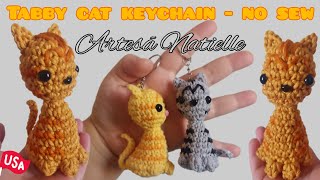 Amigurumi Tabby Cat Keychain No Sew