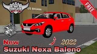 New SuzukiNexa Baleno 2022 Baleno Car Mod For Bus Simulator Indonesia | #bussid #modsforbussid #mods