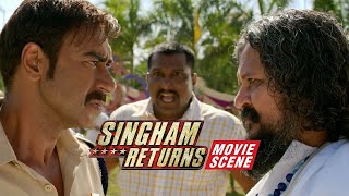 Singham Ne Di Baba Ko Dhamki | Singham Returns | Movie Scene