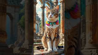 Majestic cats in ancient ruins 9