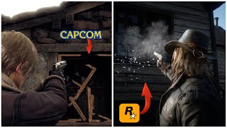 RE4 Remake vs RDR2 - Details and Realistic Comparison