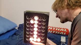 Initial Test of Display Systems 19S-8 Vintage Eggcrate Display (Light Bulb Matrix)