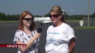 Ali’s Angels Advocate Bernie Lillick flies in Memorial Field