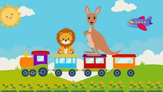 Train And Animals | Jungle Safari Song for Kids | Nursery Rhymes & Animal Songs