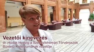 Vezetői kinevezés: dr. Hudák Hedvig