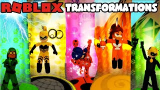 Miraculous Ladybug Transformations ALL CHARACTERS ROBLOX Gameplay (PART 1)