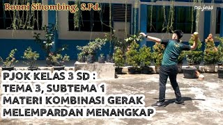 PJOK KELAS 3 SD : TEMA 3, SUBTEMA 1, MATERI KOMBINASI GERAK MELEMPAR DAN MENANGKAP