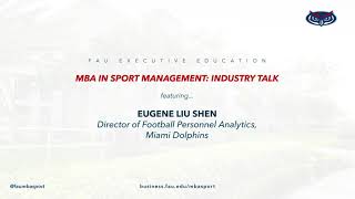 MBA in Sport Management: Industry Talk with Eugene Liu Shen | FAU College of Business