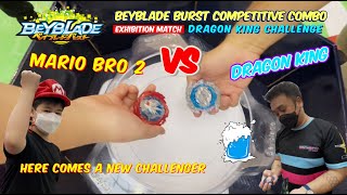 The Dragon King VS Mario Bro 2 | Beyblade Burst Competitive Exhibition Match ベイブレードバースト