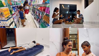 NOSSA PRIMEIRA NOITE DORMINDO NA CASA NOVA + Primeiras comprinhas