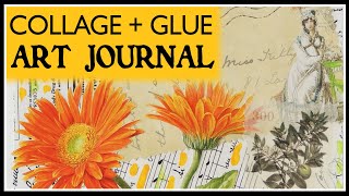 COLLAGE + GLUE ART JOURNAL with Chroma Paints | MIXED MEDIA Art Journal Techniques | GLUE BOOK Ideas