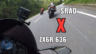 Kawasaki ZX6R 636 e Suzuki SRAD curvando forte em Morungaba, vídeo resumido a pedido dos inscritos!