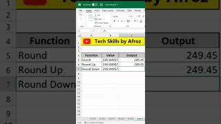 Round Function | Excel Tricks | Excel Shortcut | Excel Fomula #viral #youtubeshorts #shortsvideo