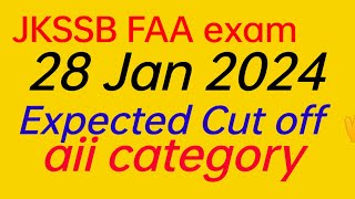 Expected Cut Off FAA re-exam 2024.