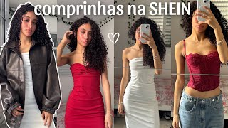 abrindo comprinhas da shein *marcas SHEIN HAUL* | bolsa, vestidos, jaqueta💗