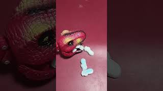 DINOSAUR EATING SQUID GUMMI CANDY AMAZING #asmr #toys #candy #subscribe #shorts