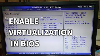 How to enable (AMD-Virtualization) in Asus M5A78L-M LX  V2 Motherboard @Unseentechvideos