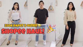 SHOPEE HAUL | Outfit Murah tapi.. Oke Juga | Arvhie & Jesi