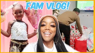 FAMILY VLOG: BABY NIECE DANCE RECITAL + GIFT EXCHANGE HOLIDAY PARTY | Ellarie