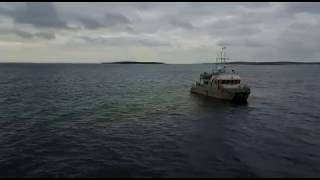 Drone footage of RV Keary - Skerries