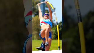 Pole vaulter beautiful female athlete