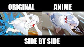 Weiss Schnee Vs Boarbatusk: Original Vs Anime Comparison