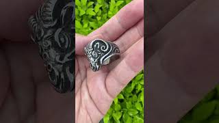 Goat ring stainless steel jewelry