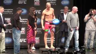 Erik Koch vs. Ricardo Lamas - Weigh-Ins - UFC on FOX 6 - Chicago, Illinois