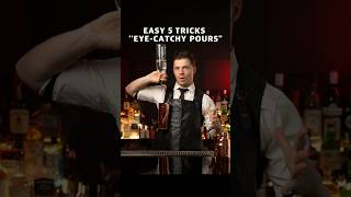 flair tricks EASY 5 TRICKS "EYE-CATCHY POURS" 1 bottle & 1 shaker #flairbartending #bartender