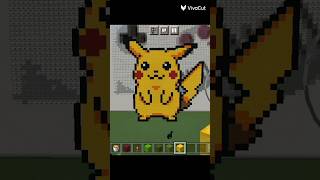 minecraft pikachu pixel art #shots #minecraft