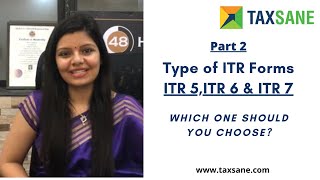 Must watch. ITR 5, ITR 6 & ITR 7 | which ITR form is applicable for you ? | wealthsane.com