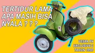 MEMBANGUNKAN VESPA PX YANG SUDAH LAMA TIDUR || vespa PX exclusive 2 tahun 1990