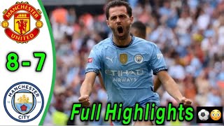 Manchester City vs. Manchester United 7-6 & Full penalty shootout & Garnacho Goal vs Manchester City