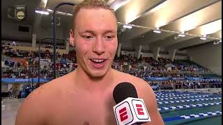 NCAA MEN'S SWIMMING : ANDREI MINAKOV (STANFORD) WINS 100BUTTERFLY, CLOSE RACE !