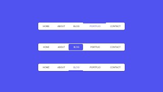 Animated Nav Bar Using HTML CSS | Navigation Bar Animation