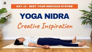 Day 10 Yoga Challenge | Guided Meditation for Creativity and Focus | Guided Yoga Nidra for Beginners