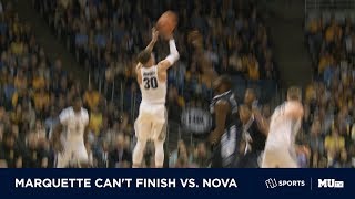 Marquette basketball comes up short against Villanova